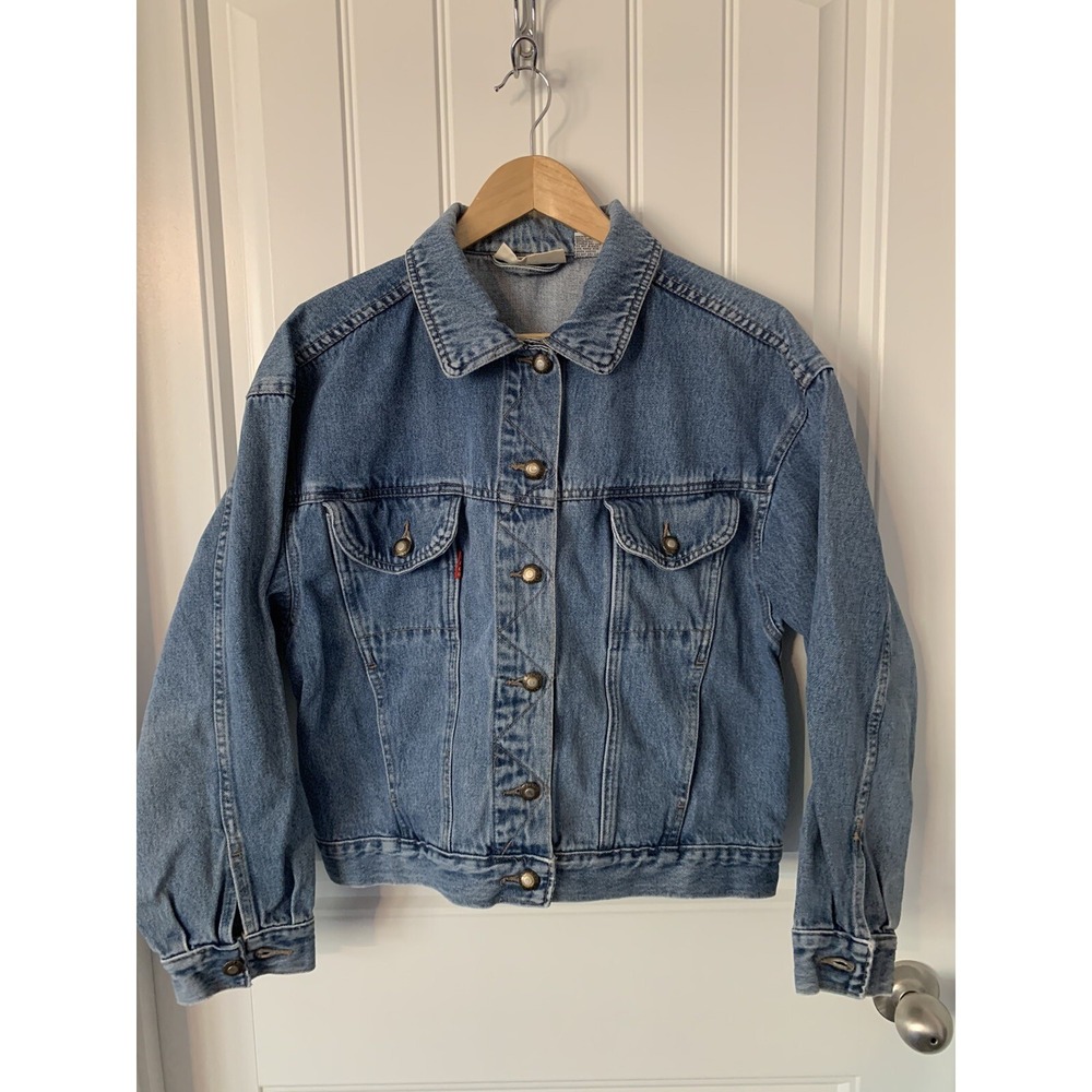 VTG Bugle Boy Wash Denim Jacket Ladies Size M Jean Jacket 90s AA